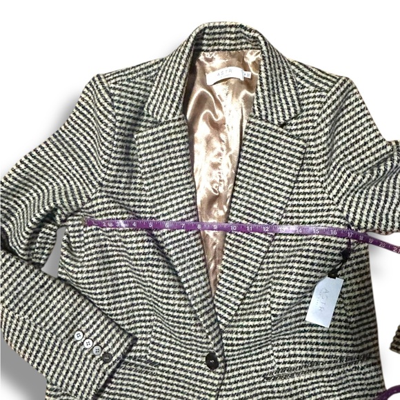 NWT Astr the label Black Tan Harlow Blazer Hazelnut Black Houndstooth Sz Medium - Picture 5 of 10